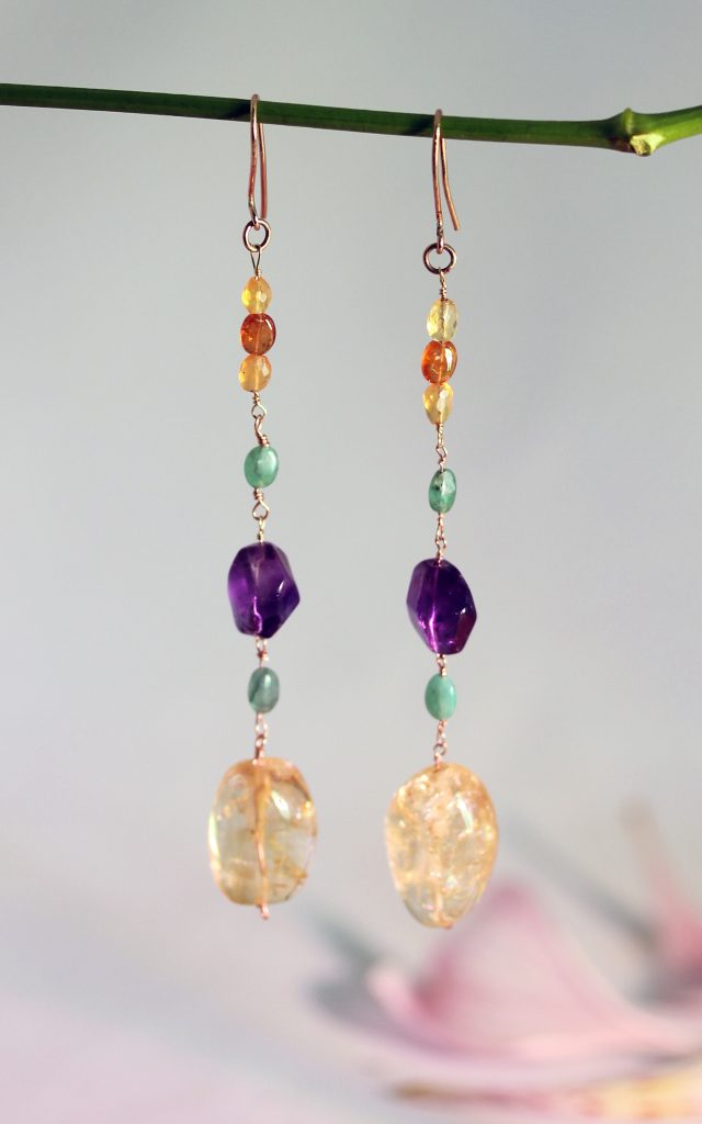 gold purple green