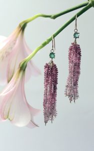 shaded pink with emerald