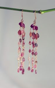 plum peach tourmalines