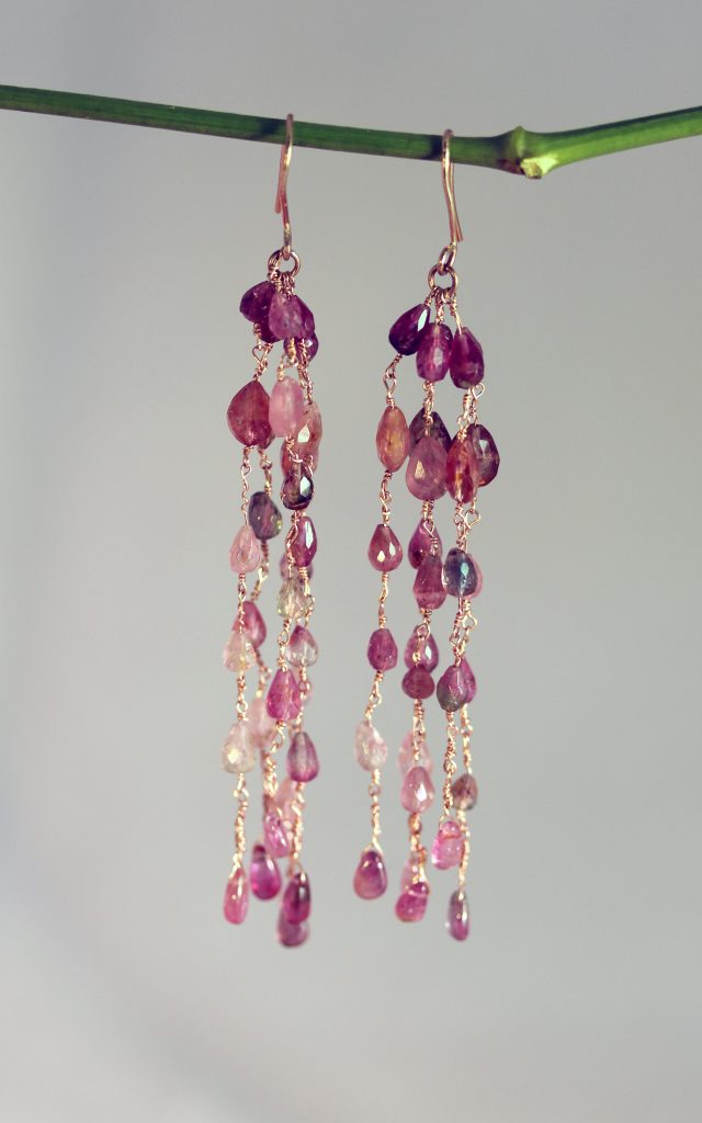 plum peach tourmalines