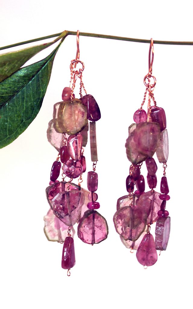 sliced watermelon rubillite accents